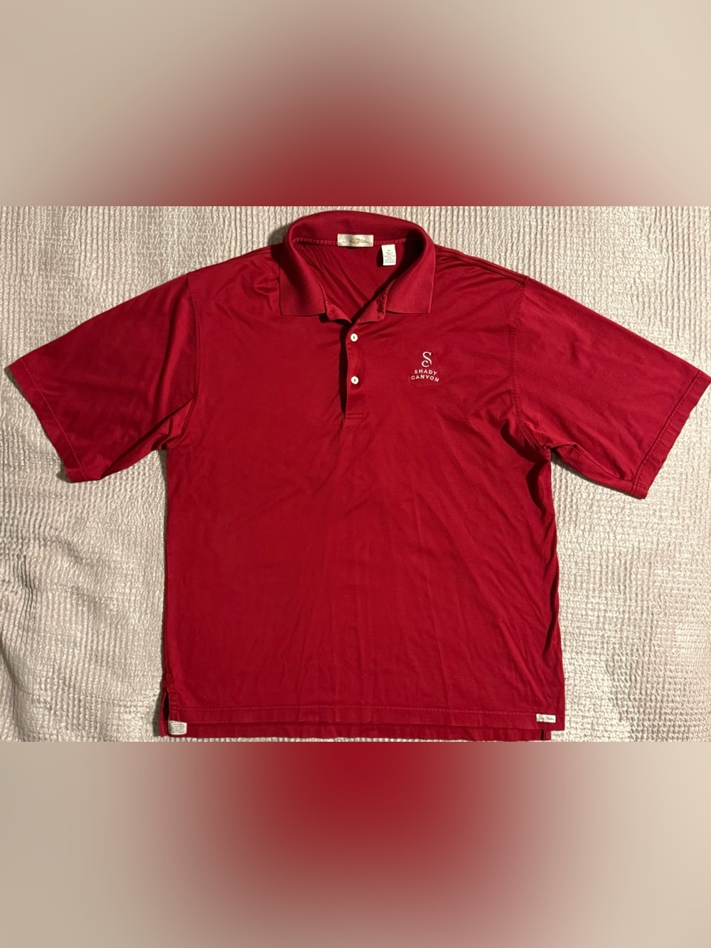 Peter Millar Shady Canyon Private Golf Club Polo Red Mens XL Cottonwood